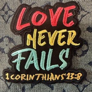 Embroidered Patch with Inspirational Quote|Faith patch|iron on